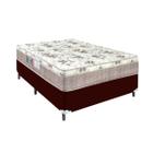 Cama Box Marrom Casal Colchão Nápoles Espuma D33 Portobel