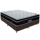 Cama Box Marrom e Colchão Elegant Molas Ensacadas King Ortobom