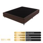 Cama Box Phoenix Casal Marrom Suede Umaflex 65x138x188