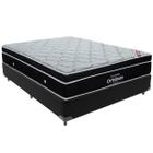 Cama Box Preto e Colchão Elegant Molas Ensacadas Casal Ortobom