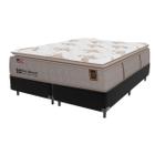 Cama Box Preto e Colchão King Ritz Resort Pillow High Tech Sealy