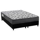 Cama Box Queen: Colchão Anatômico Ortobom D33/EP Fort Tech ISO 100 + Base CRC Suede Black(158x198)