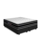 Cama Box Queen + Colchão De Espuma D33 - Castor - Black White Double Face 158cm 