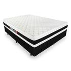 Cama Box Queen + Colchão De Espuma D45 - Castor - Black White Double Face 158cm