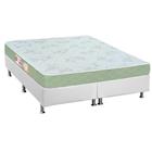 Cama Box Queen: Colchão Espuma D33 Castor Sleep Max + Base CRC Courano White(158x198)