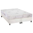 Cama Box Queen: Colchão Espuma D33 Luckspuma Supreme + Base CRC Courano White(158x198)