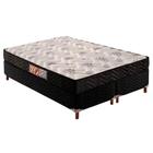 Cama Box Queen: Colchão Espuma D33 Paropas Pasquale + Base CRC Suede Black(158x198)