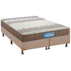 Cama Box Queen: Colchão Espuma D33 Probel /EP Guarda Costas Plus + Base CRC Suede Clean(158x198)