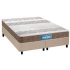 Cama Box Queen: Colchão Espuma D33 Probel /EP Guarda Costas Próintense Double Face + Base CRC Courano Clean(158x198)