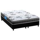 Cama Box Queen: Colchão Espuma D33 Probel Guarda Costas Premium Extra Firme + Base CRC Suede Black(158x198)