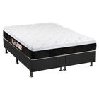 Cama Box Queen: Colchão Espuma D45 Castor  Black e White + Base CRC Suede Gray(158x198)