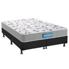 Cama Box Queen: Colchão Espuma D45 Probel Guarda Costas Plus + Base CRC Suede Gray(158x198)