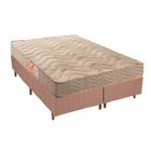 Cama Box Queen: Colchão Espuma Paropas D33 Pasquale + Base CRC Suede Clean(158x198)