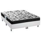 Cama Box Queen: Colchão Espuma Probel Advanced + Base CRC Courano White(158x198)