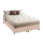 Cama Box Queen + Colchão Herval Diplomat Molas Maxspring 158x198x79