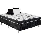 Cama Box Queen Colchão Mola Bonnel Belos Sonhos + Box Sintético 60x158x198 - Acolchoes