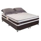 Cama Box Queen: Colchão Molas Ensacadas Herval MasterPocket Ness + Base CRC Courano Marrom(158x198)