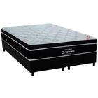 Cama Box Queen: Colchão Molas Ensacadas Ortobom SuperPocket Elegant + Base CRC Suede Black(158x198)