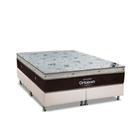 Cama Box Queen: Colchão Molas Ensacadas Ortobom SuperPocket Sleep King Látex + Base CRC Courano White(158x198)