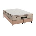 Cama Box Queen: Colchão Molas MasterPocket Ensacadas Luckspuma   Cloud One Side + Base CRC Suede Clean(158x198)