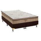 Cama Box Queen: Colchão Molas Ortobom SuperPocket Celebrita + Base CRC Suede Marrom(158x198)