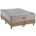 Cama Box Queen: Colchão Molas Ortobom SuperPocket Fort Airtech Spring + Base CRC Suede Clean(158x198)