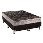 Cama Box Queen: Colchão Molas Paropas Extrapedic UniBlack + Base CRC Suede Black(158x198)