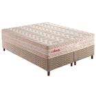 Cama Box Queen: Colchão Molas Paropas MasterPocket Ensacadas Aghata + Base CRC Rústico Bege(158x198)