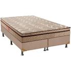 Cama Box Queen: Colchão Molas Paropas MasterPocket Ensacadas Marcelly Ibiza + Base CRC Suede Bege(158x198)