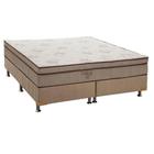 Cama Box Queen: Colchão Molas SuperPocket Ensacadas Ortobom Celebrita + Base CRC Suede Bege(158x198)