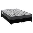 Cama Box Queen: Colchão Ortopédico Ortobom D33/EP Anatômico Fort Tech ISO 100 + Base CRC Suede Black(158x198)