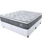 Cama Box Queen Colchão Smart Spring Mola Ensacada e Pillow Top de Espuma Viscoelástico 158x198x63cm - BF Colchões