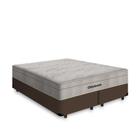 Cama Box Queen Marrom + Colchão De Molas Ensacadas - Ortobom - AirTech SpringPocket 158x198x65cm