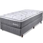 Cama Box Solteirão Colchão Smart Spring Mola Ensacada e Pillow Top de Espuma Viscoelástico 97x203x61cm BF Colchões