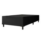 Cama Box Solteiro 0,88m com 38cm de Altura Suede Prince Preto