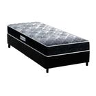 Cama Box Solteiro: Colchão Anatômico Probel D33/EP Advanced Tech1500 + Base CRC Suede Black(88x188)