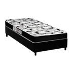 Cama Box Solteiro + Colchão D23 Pró Black (088x188x49) Luckspuma