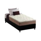 Cama Box Solteiro: Colchão Espuma Anjos D28/ AG65 Star + Base CRC Suede Black(88x188)