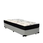 Cama Box Solteiro Colchão Espuma D23 Bambo Branco Ducci + Box Sintético Branco (52x78x188)