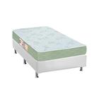 Cama Box Solteiro: Colchão Espuma D33 Castor Sleep Max + Base CRC Courano White(88x188)