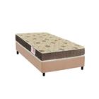 Cama Box Solteiro: Colchão Espuma D33 Orthoflex Comfortpedic + Base CRC Suede Clean (88x188)