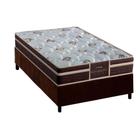 Cama Box Solteiro: Colchão Espuma D33 Probel Firmepedic ProDormir Advanced Tech1500 Plus Brown + Base CRC Suede Brown (88x188)