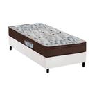 Cama Box Solteiro: Colchão Espuma D45 Ortobom /EP Anatômico Fort Tech ISO 150 Mega Firme + Base CRC Suede White(88x188)