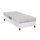 Cama Box Solteiro: Colchão Espuma Herval  AG65 Firme Frontier + Base CRC Courano White(88x188)