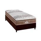 Cama Box Solteiro: Colchão Espuma Probel D33/EP Anatômico Guarda Costas Próintense Plus + Base CRC Suede Brown(88x188)