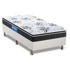 Cama Box Solteiro: Colchão Espuma Probel D40 Guarda Costas Premium Hiper Firme + Base CRC Courano White(88x188)