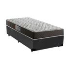 Cama Box Solteiro Colchão Mola Bonnel Belos Sonhos + Box Sintético 60x88x188 Bege