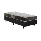 Cama Box Solteiro Colchão Mola Bonnel Premium + Box Suede 60x88x188 Cor:Preto