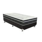 Cama Box Solteiro: Colchão Molas Bonnel Orthoflex Venezia + Base CRC Suede Black(88x188)