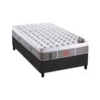 Cama Box Solteiro: Colchão Molas Castor Pocket Light Stress Oxygen New Plush + Base CRC Suede Gray(88x188)